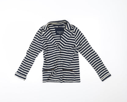 Next Womens Blue Striped  Jacket Blazer Size 6