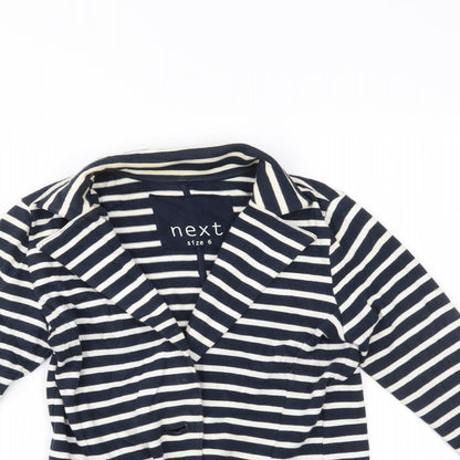 Next Womens Blue Striped  Jacket Blazer Size 6