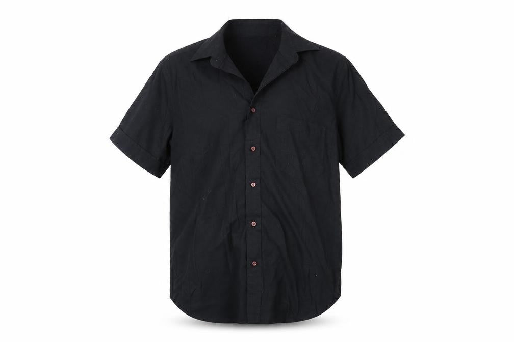 Moto Mens Black    Button-Up Size M