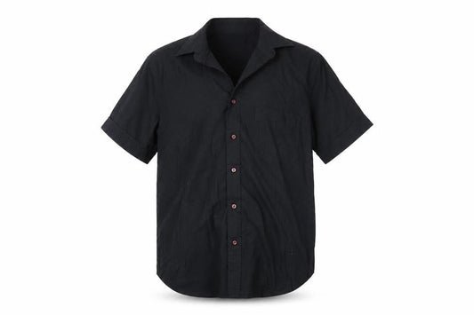 Moto Mens Black    Button-Up Size M