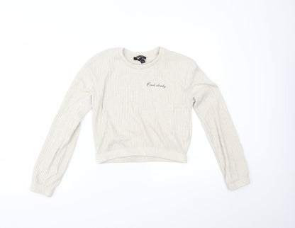 Additional front view of New Look girls’ beige basic blouse, size 14-15, years