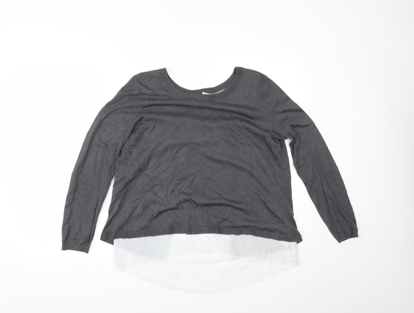 H&M Womens Grey   Basic Blouse Size S