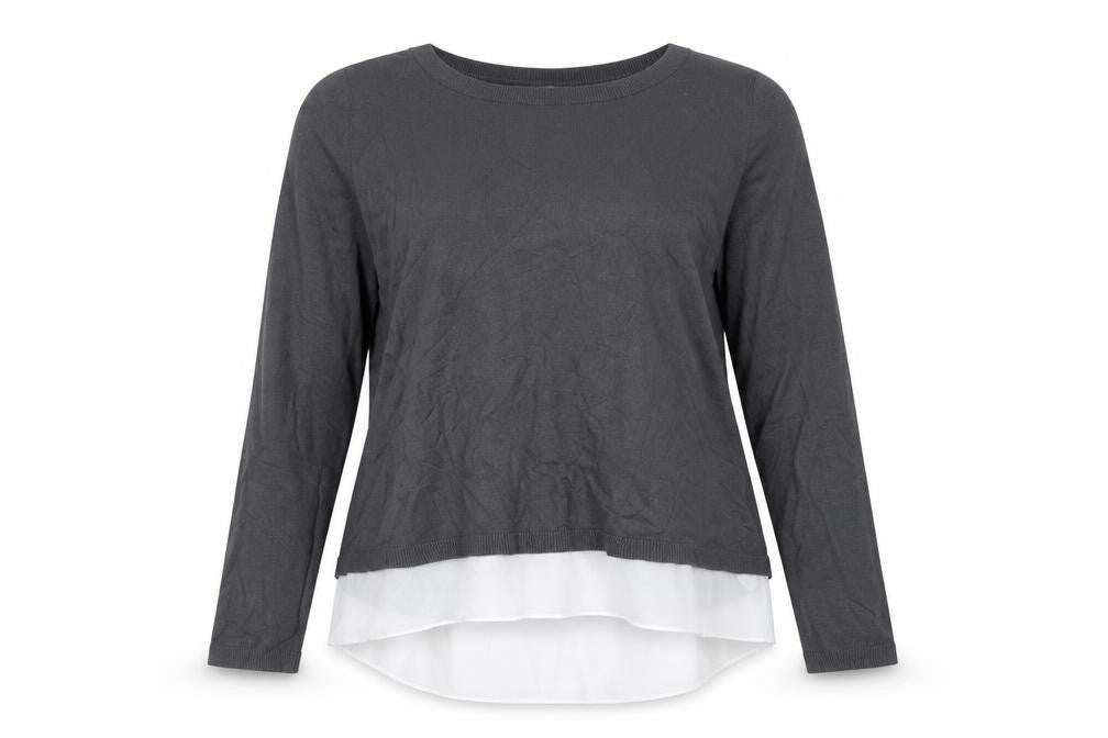 H&M Womens Grey   Basic Blouse Size S