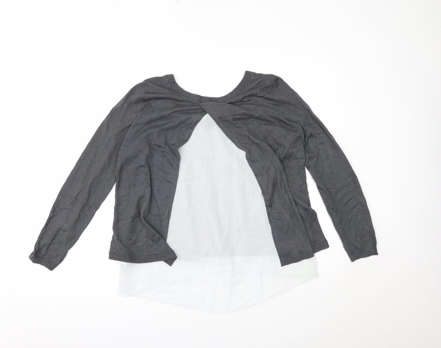 H&M Womens Grey   Basic Blouse Size S