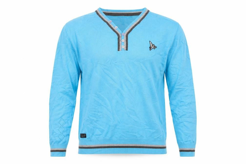 silver lions Mens Blue   Henley Jumper Size M