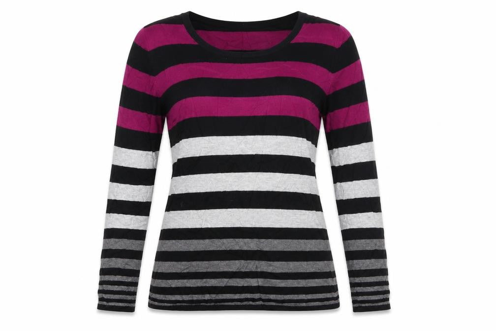 planet Womens Purple Striped  Pullover Jumper Size S