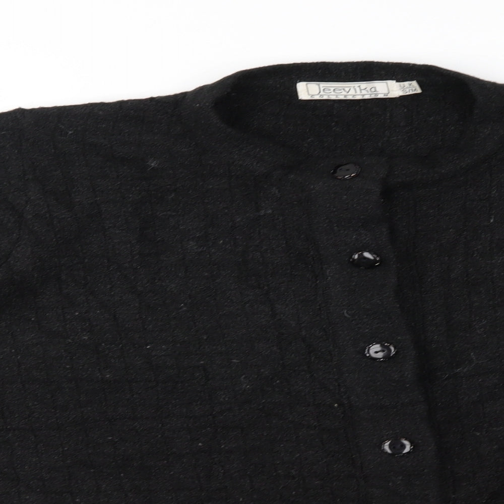 jeevika Womens Black   Cardigan Jumper Size S