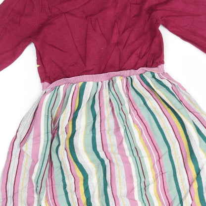 John Lewis Womens Multicoloured Striped  A-Line  Size 6