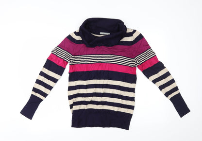 Marks & Spencer Womens Multicoloured Striped  Pullover Jumper Size 10
