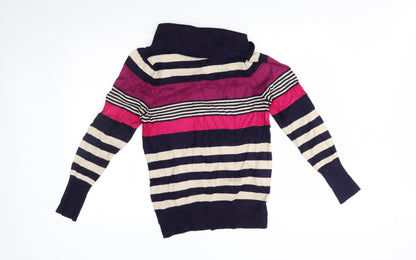 Marks & Spencer Womens Multicoloured Striped  Pullover Jumper Size 10
