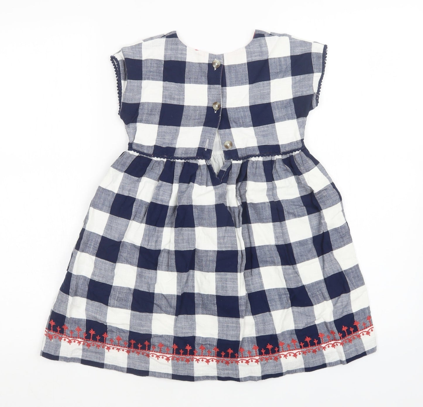 M&S Girls Multicoloured Check  A-Line  Size 4-5 Years