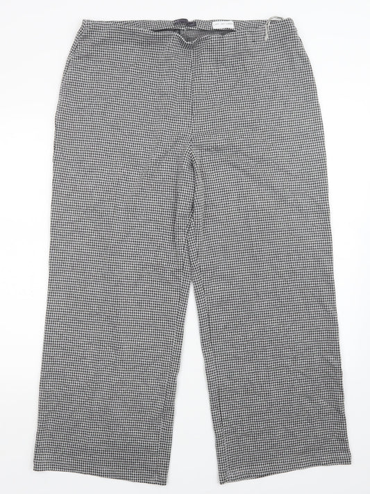 M&S Womens Multicoloured Check  Trousers  Size 20 L27 in