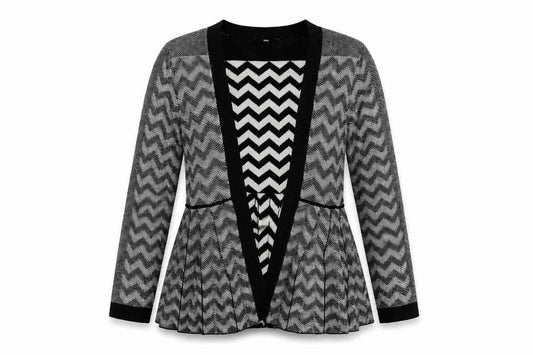 Marks & Spencer Womens Black Striped  Cardigan Jumper Size 12