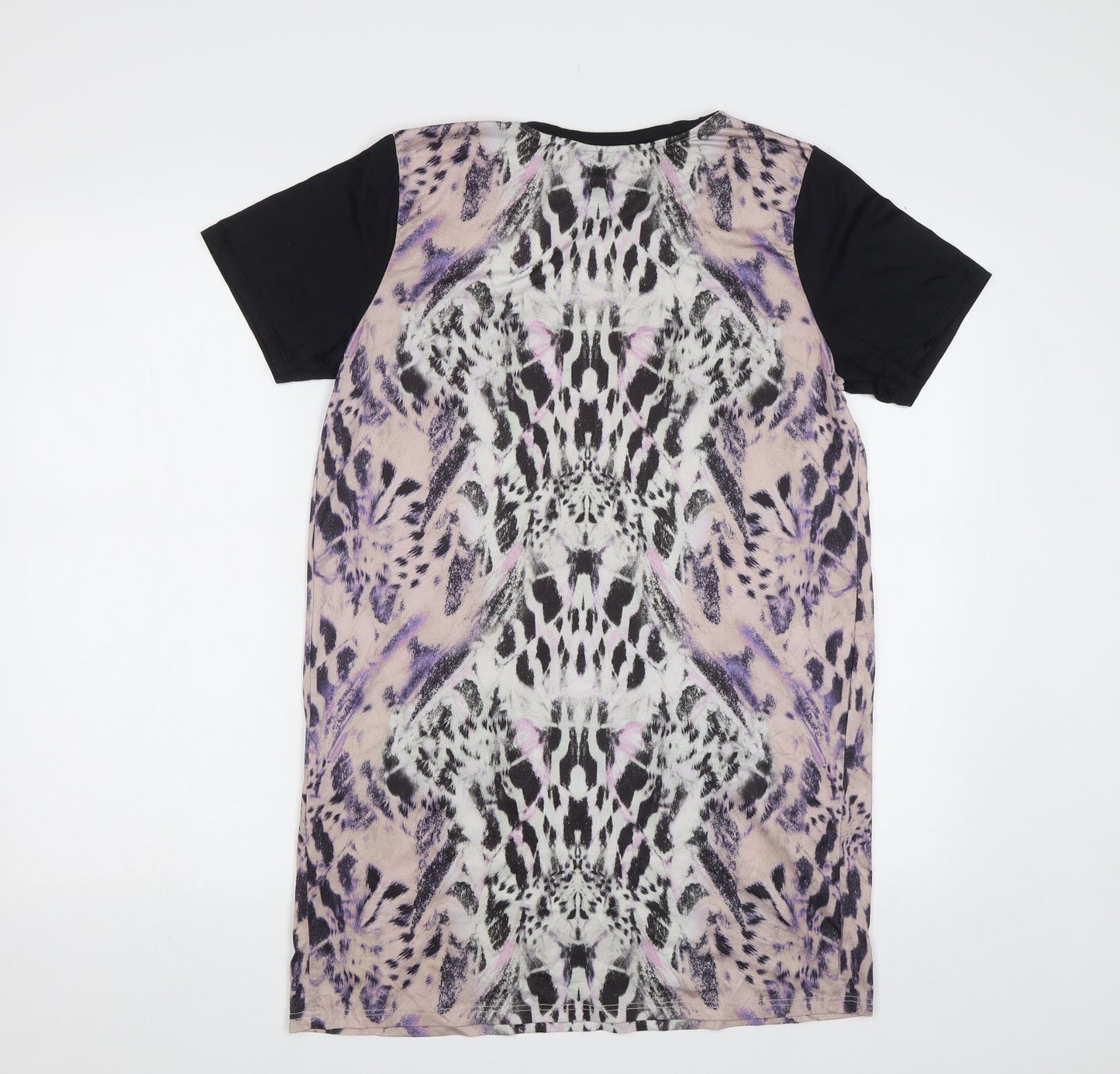 Miss Selfridge Womens Purple Animal Print  Basic Blouse Size 8