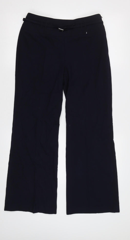 M&S Womens Blue   Dress Pants Trousers Size 10 L28 in