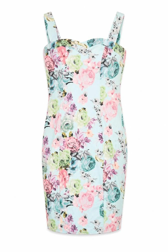 CBR Womens Multicoloured Floral  Bodycon  Size L