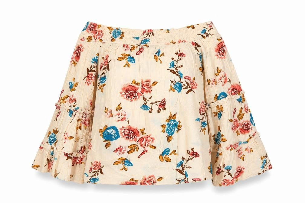 Primark Womens Beige Floral  Basic Blouse Size 10