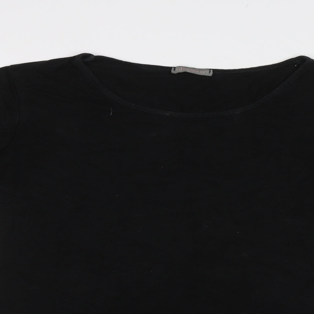 Obsession Womens Black   Basic Polo Size M