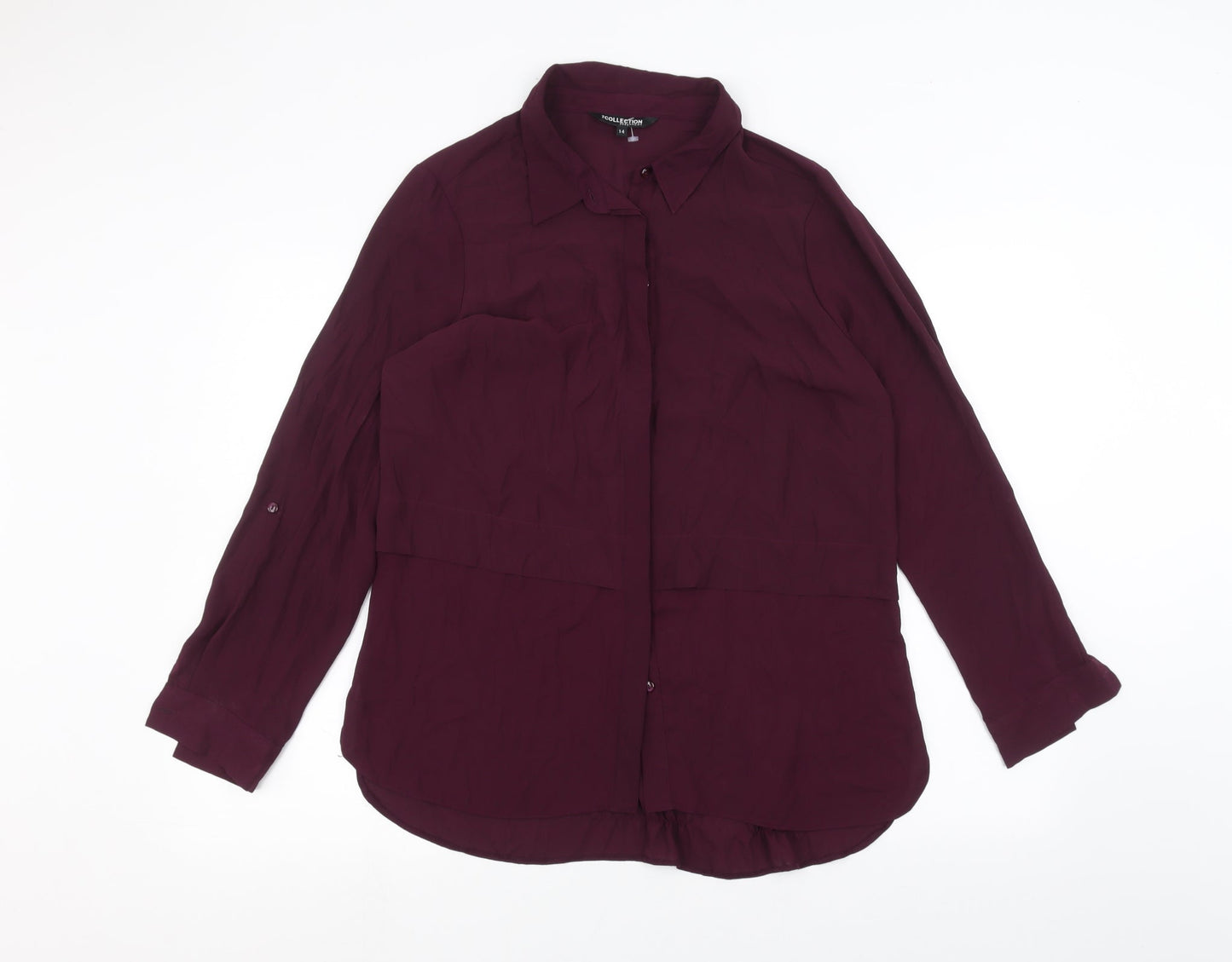 Debinhams Womens Purple   Basic Button-Up Size 14
