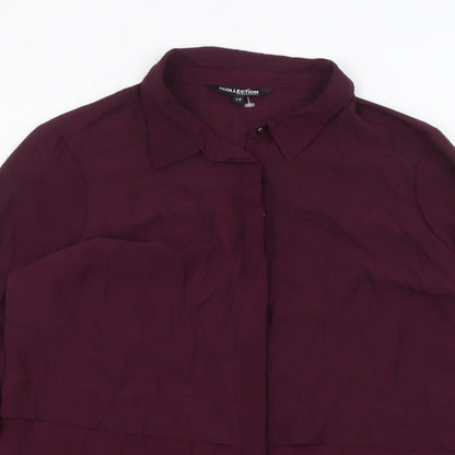 Debenhams Womens Purple   Basic Button-Up Size 14