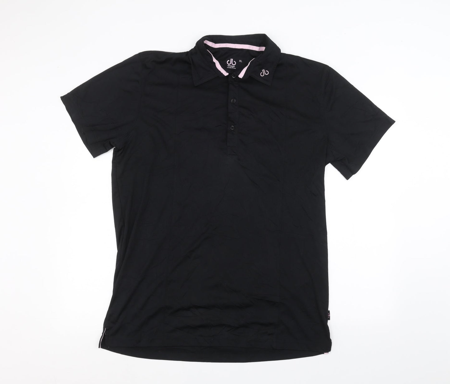 design Womens Black   Basic Polo Size XL