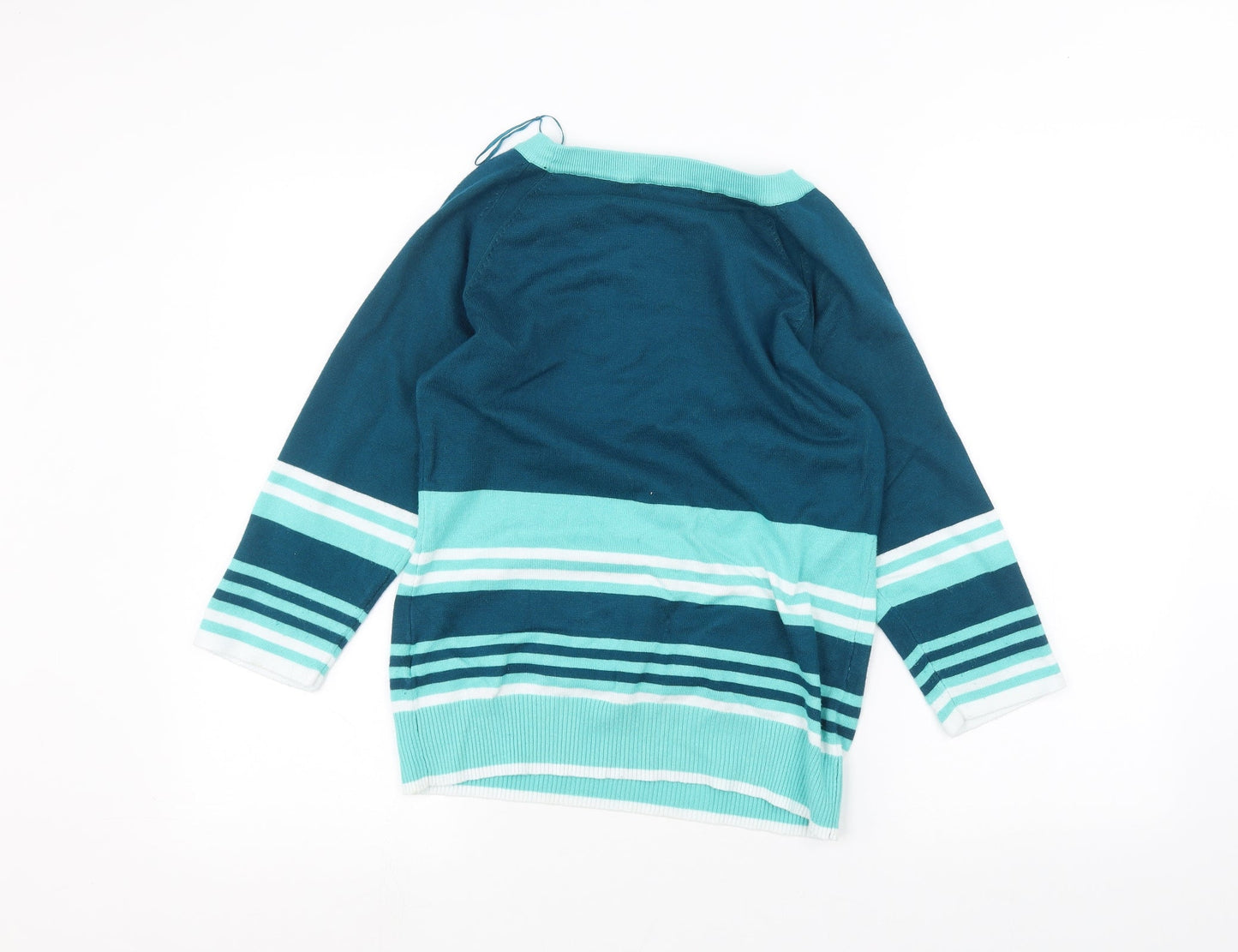 Roseanna Womens Blue Striped  Basic T-Shirt Size S