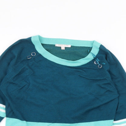Preloved Roseanna Womens Blue Striped  Basic T-Shirt Size S - Detail