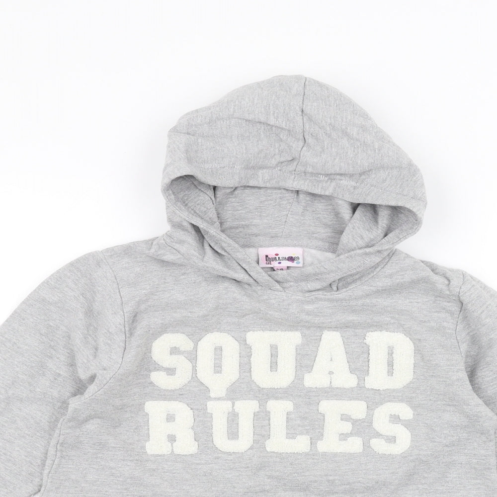 hullabaloo Girls Grey   Pullover Hoodie Size 9-10 Years