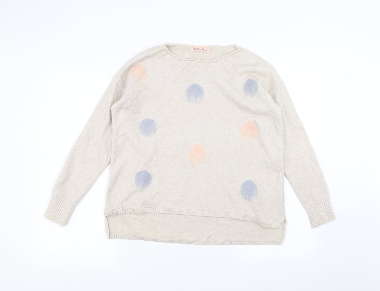 goodluck Womens Beige   Pullover Jumper Size M