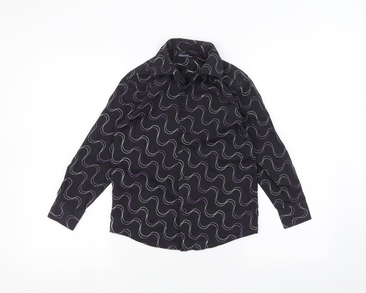 BHS Girls Black   Basic Button-Up Size 7-8 Years