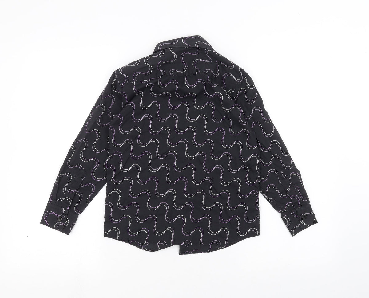 BHS Girls Black   Basic Button-Up Size 7-8 Years