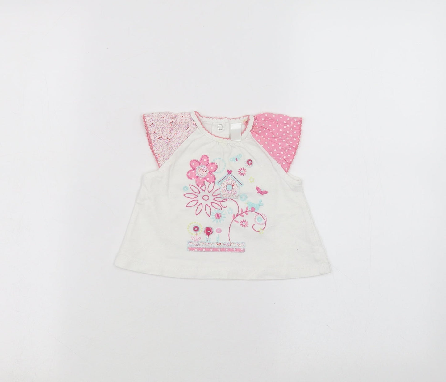 cool club Baby White   Basic T-Shirt Size 6-9 Months