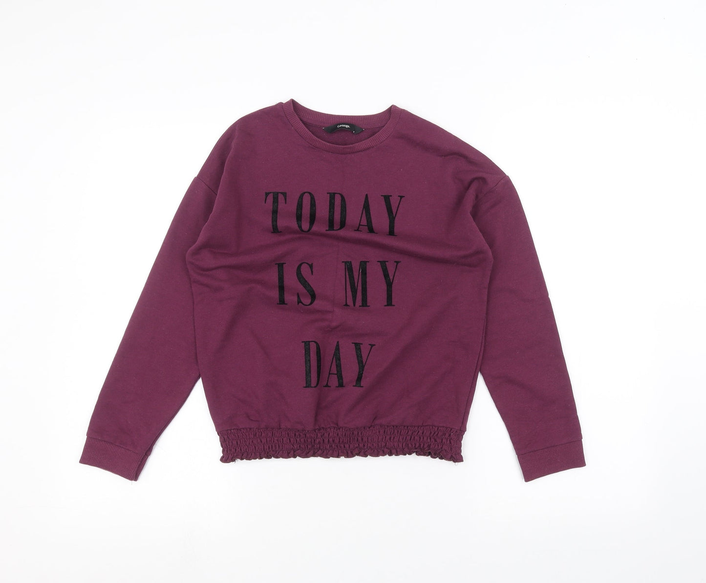 George Girls Purple   Pullover Jumper Size 9-10 Years