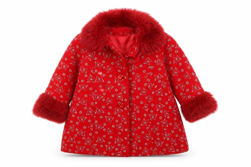 butterfly wings Girls Red   Jacket  Size 4 Years