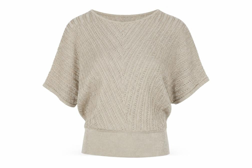 LAVITTA Womens Gold Argyle/Diamond  Pullover Jumper Size M