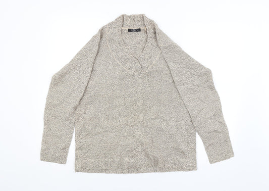 BM Womens Beige   Pullover Jumper Size M