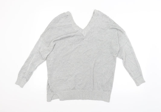 Topshop Womens Silver   Pullover Jumper Size 12