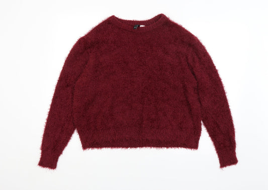 H&M Womens Red   Pullover Jumper Size L