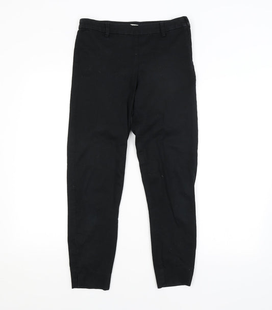 H&M Womens Black   Trousers  Size 6 L25 in