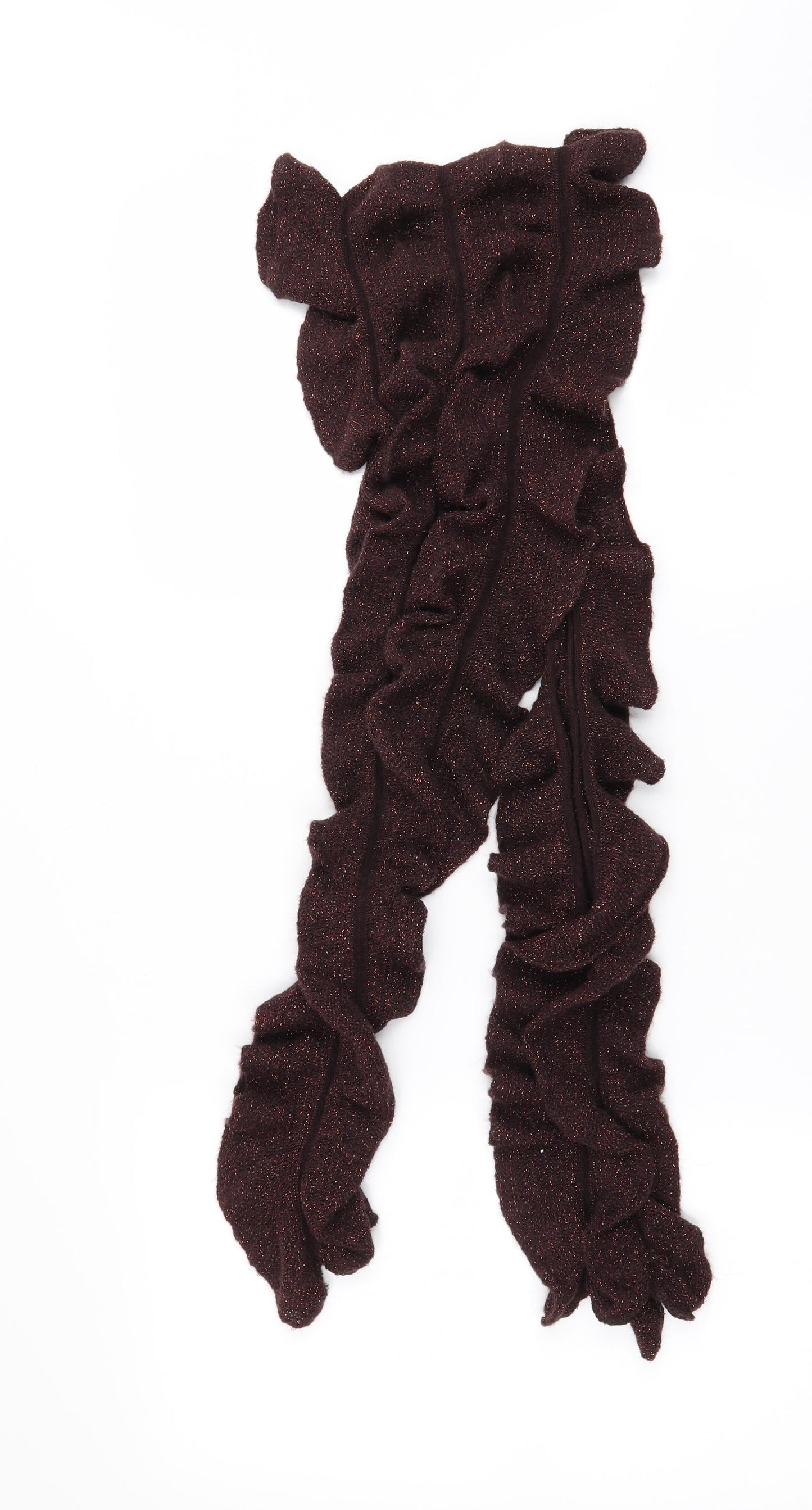 Preworn Womens Brown    Scarf   - Glitter effect,