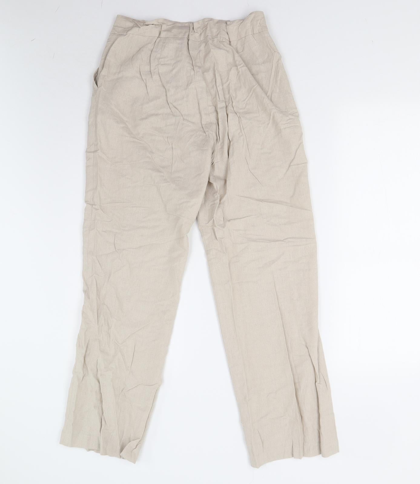 Preworn Womens Beige   Trousers  Size 12 L28 in