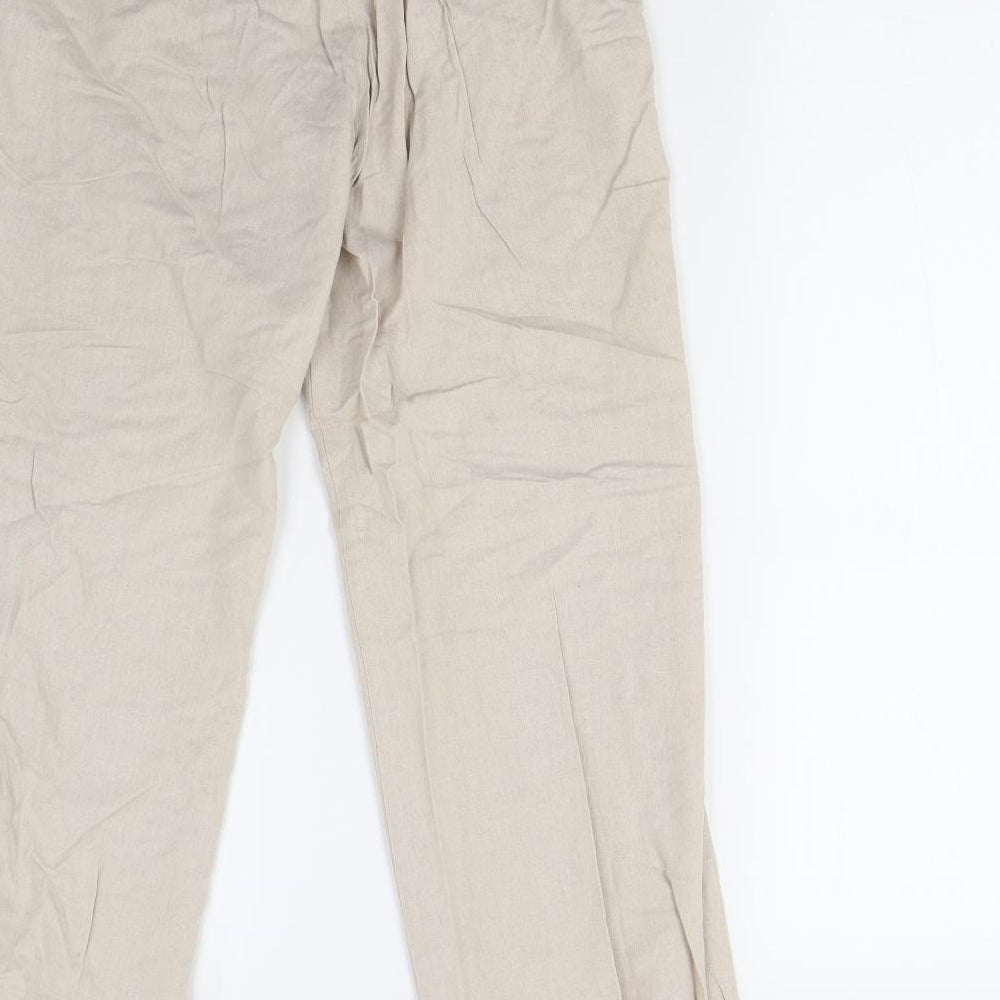 Preworn Womens Beige   Trousers  Size 12 L28 in