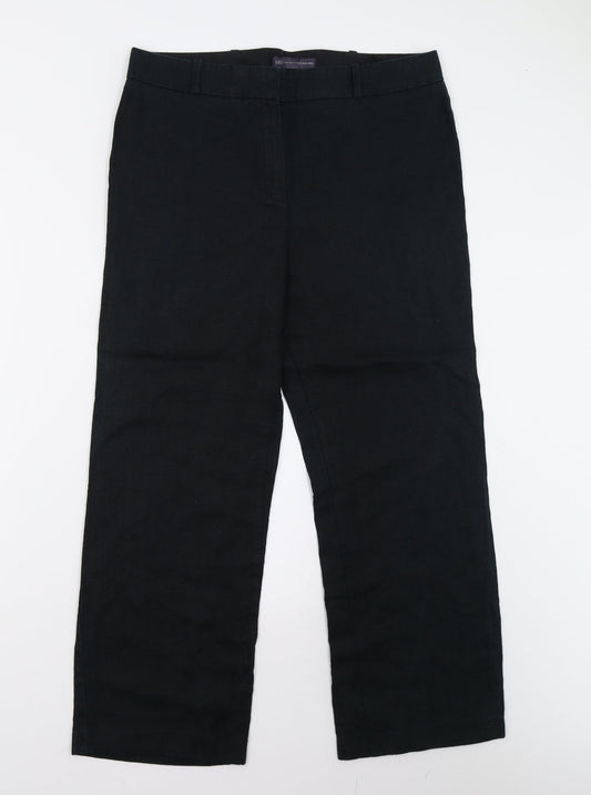 M&S Womens Black   Trousers  Size 14 L26 in