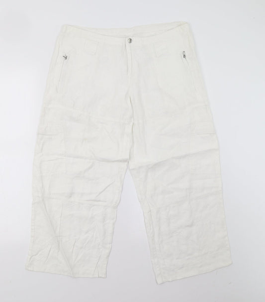 Preworn Womens White   Trousers  Size M L25 in