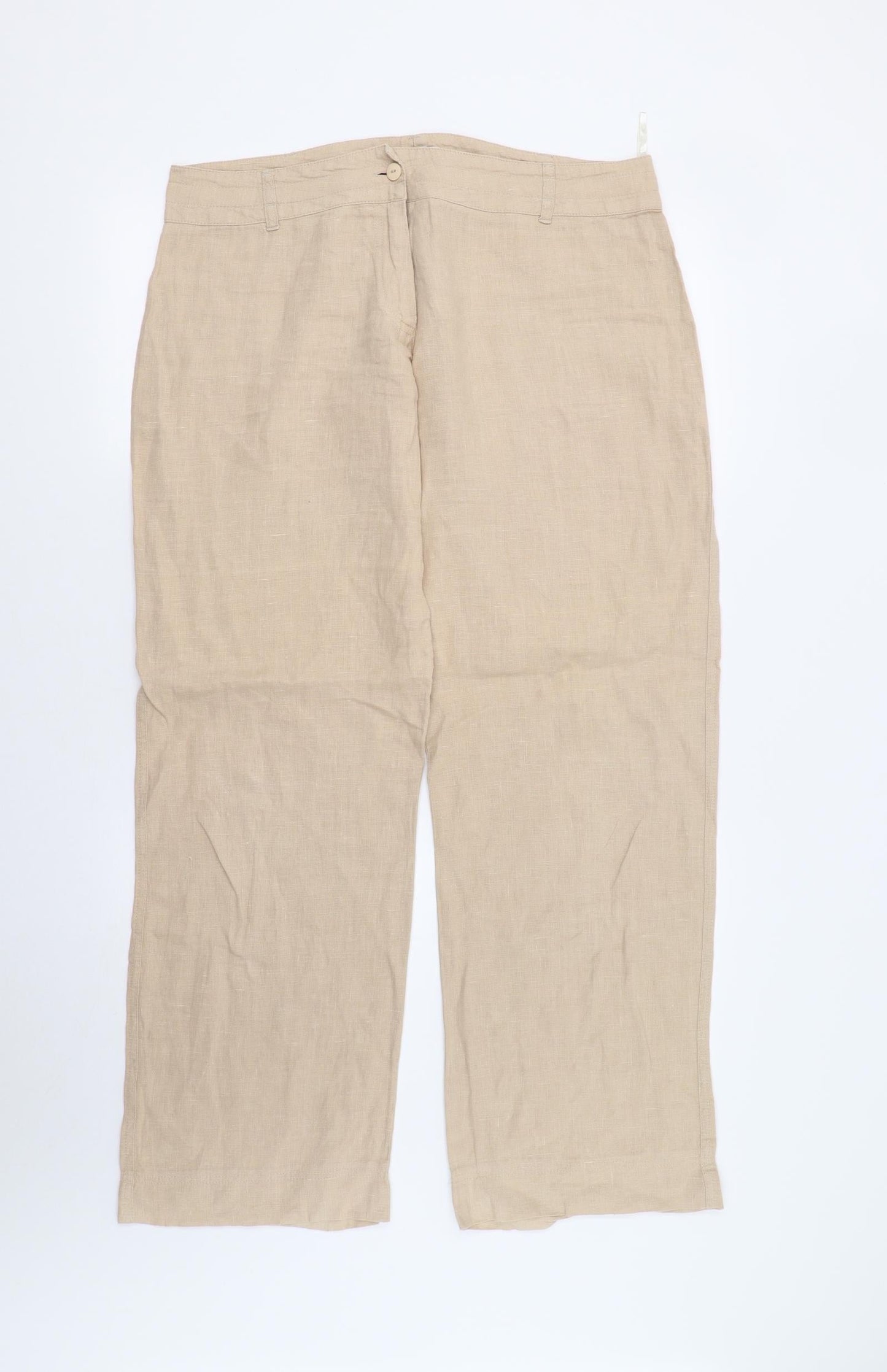 Paul Berman Womens Beige   Trousers  Size 14 L32 in
