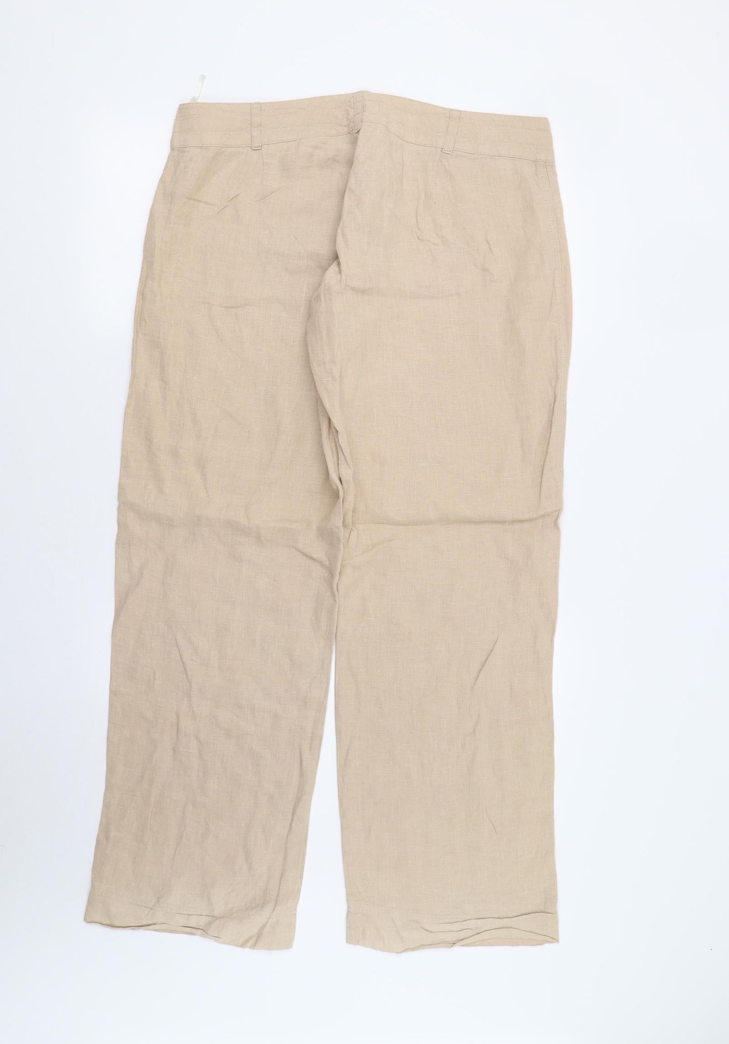 Paul Berman Womens Beige   Trousers  Size 14 L32 in