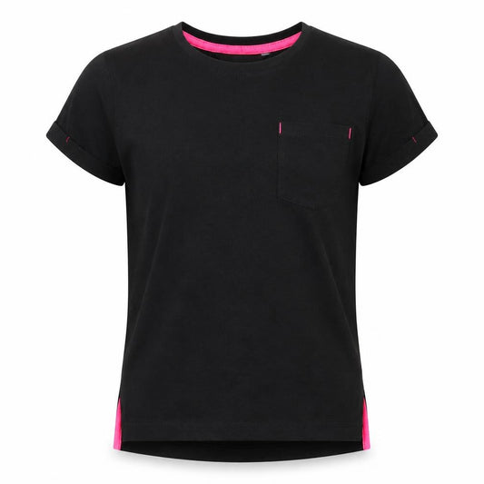 George Girls Black Striped  Basic T-Shirt Size 5-6 Years