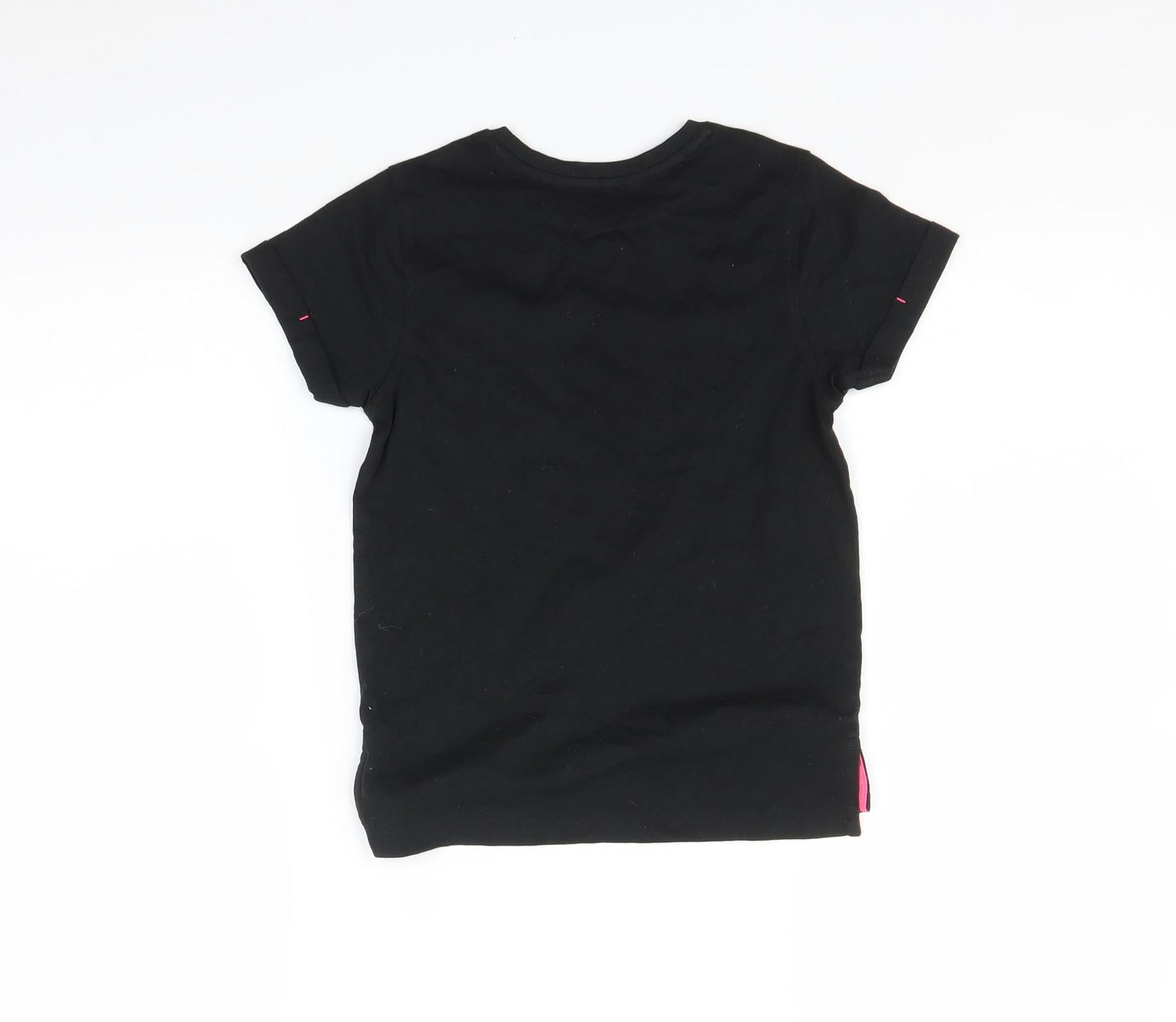 George Girls Black Striped  Basic T-Shirt Size 5-6 Years