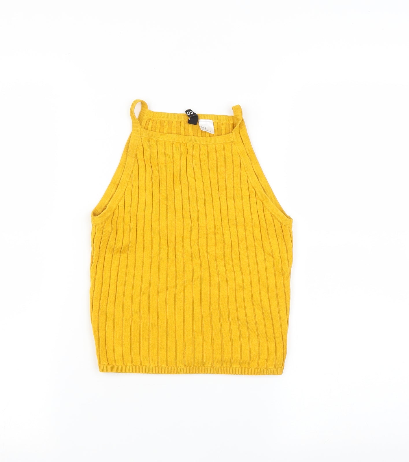 H&M Womens Yellow   Basic T-Shirt Size S