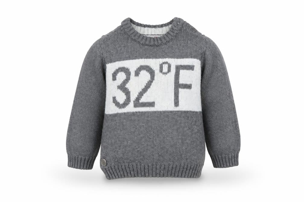 Boboli Boys Grey   Pullover Jumper Size 9-12 Months